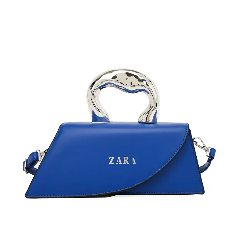 2025 Stylish Square Crossbody Bag for Women PU Lining Two Handles Geometric Chai